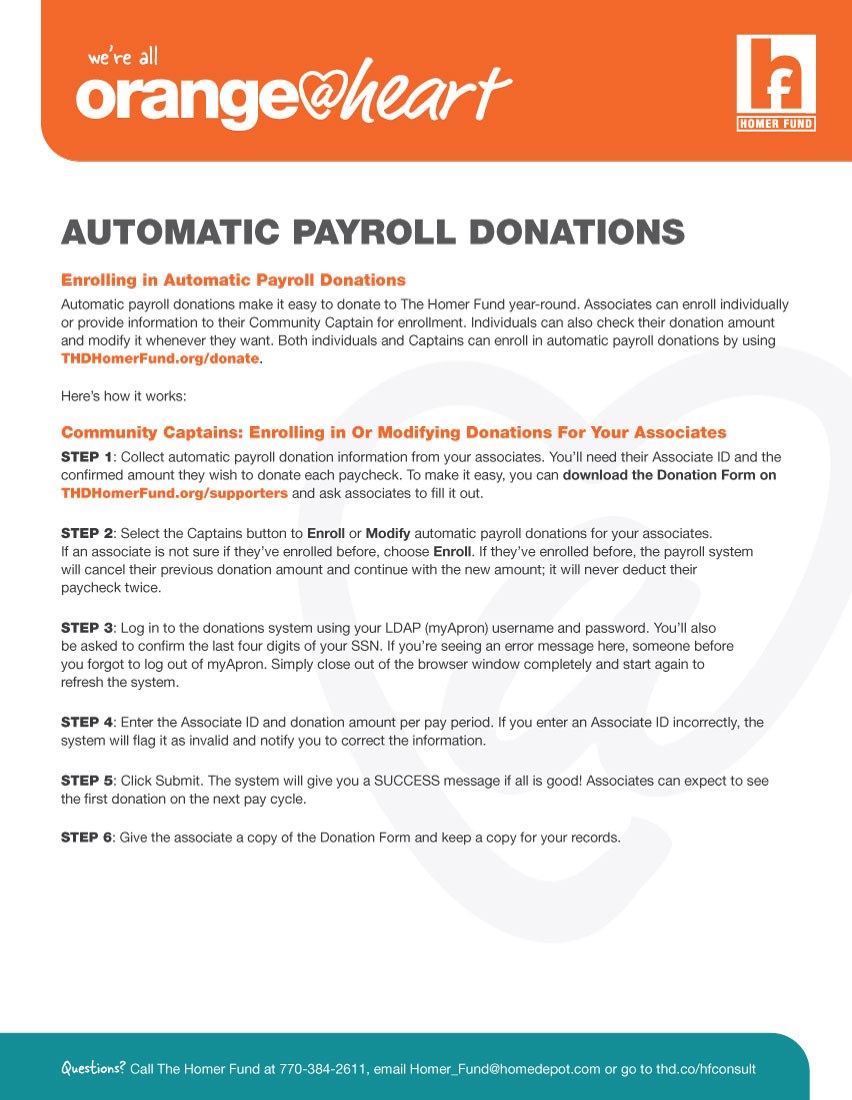 2023 THF O H Automatic Payroll Donations