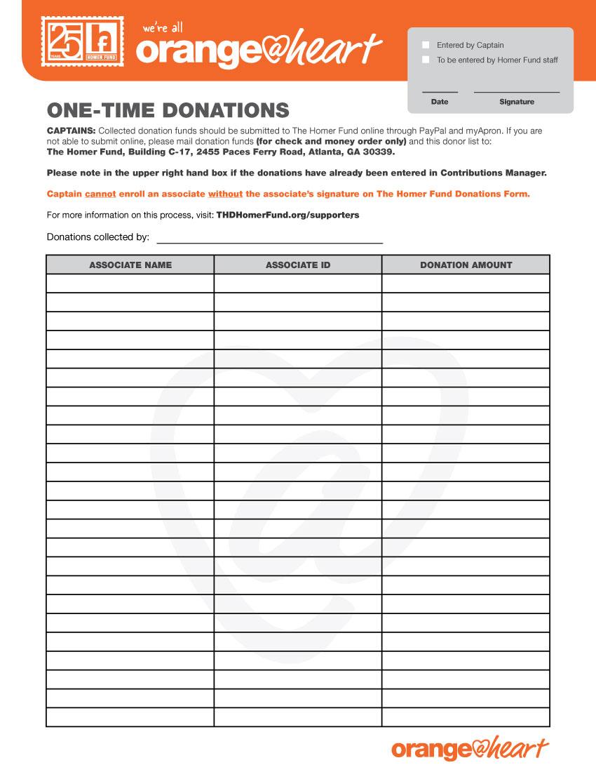 2024 THF O H One Time Donation Form