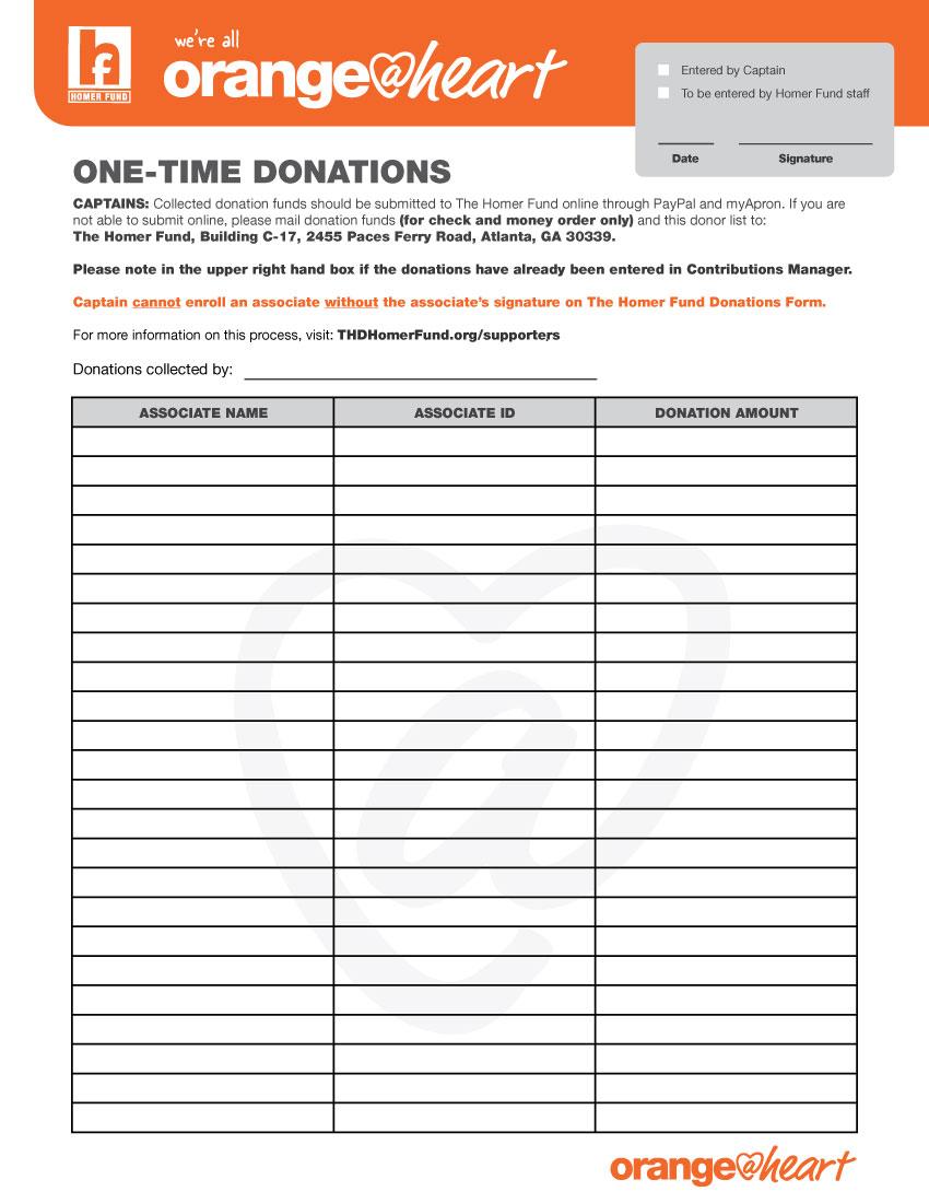 2025 THF O H One Time Donation Form