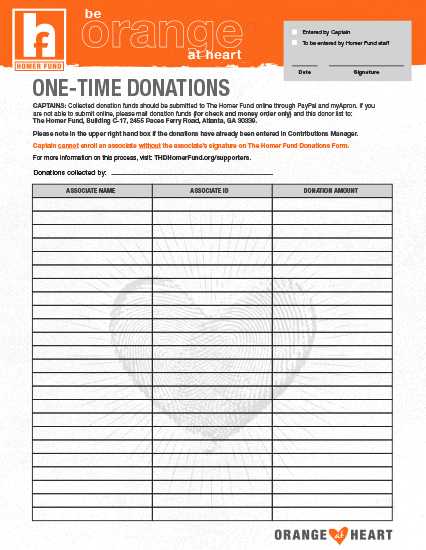 The Homer Fund One Time Donations 1 X