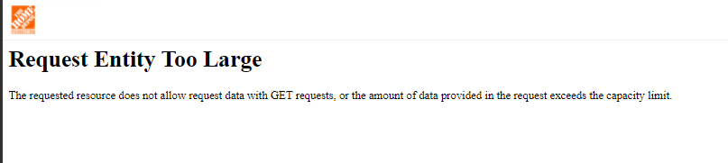 Request Entity Too Large RB